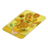 Vaas met vijftien zonnebloemen door Vincent Van Go Magneet (Linkerzijde)