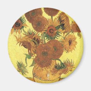 Vaas met vijftien zonnebloemen,Vincent van Gogh Magneet