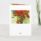 Vaas met Wenskaart van Cornbloemen en papavers Kaart (Achterkant)