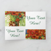 Vaas met Wenskaart van Cornbloemen en papavers Kaart (Binnen)