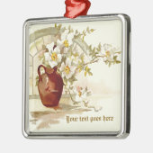 Vaas met witte rozen  waterverf ornament (Links)