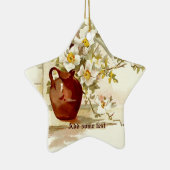 Vaas met witte rozen waterverf ornament (Rechts)