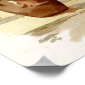  vaas met witte rozen waterverf print (Hoek)