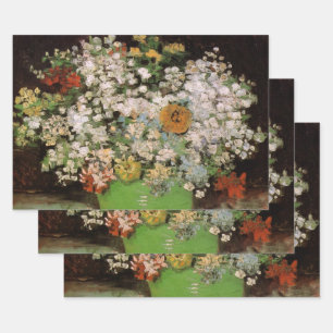 Vaas met Zinnia Bloemen door Vincent van Gogh Inpakpapier Vel