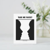 Vaas of gezicht? (Optische verlichting) Briefkaart (Staand voorkant)