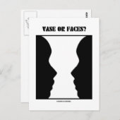 Vaas of gezicht? (Optische verlichting) Briefkaart (Voorkant / Achterkant)