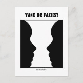 Vaas of gezicht? (Optische verlichting) Briefkaart