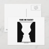 Vaas of gezicht? (Optische verlichting) Briefkaart (Voorkant / Achterkant)