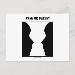 Vaas of gezicht? (Optische verlichting) Briefkaart