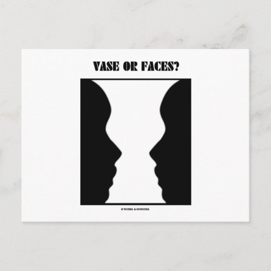Vaas of gezicht? (Optische verlichting) Briefkaart (Voorkant)