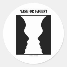 Vaas of gezicht? (Optische verlichting) Ronde Sticker