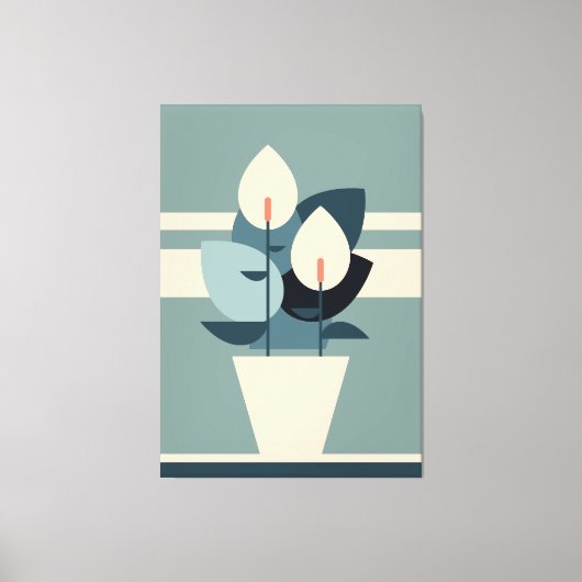 vaas tulpen | Vaas Bloemen | Vaas Bloem Canvas Afdruk (Voorkant)