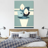vaas tulpen | Vaas Bloemen | Vaas Bloem Canvas Afdruk (Insitu (Slaapkamer))