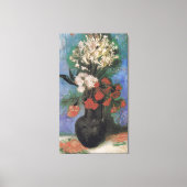 Vaas van anjers en andere bloemen door Van Gogh Canvas Afdruk (Voorkant)