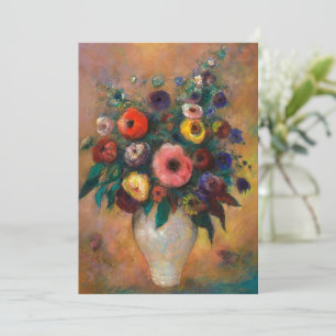 Vaas van bloemen, 1928 door Odilon Redon Feestdagenkaart