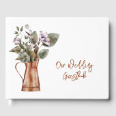 Vaas van bloemen bruiloft gastenboek (Voorkant)