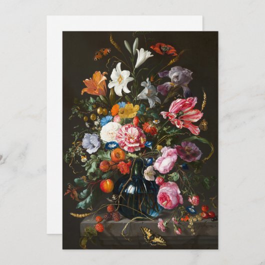 Vaas van bloemen | Jan Davidsz de Heem (Voorkant / Achterkant)