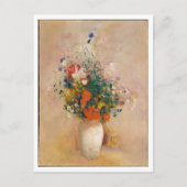 Vaas van bloemen met roze door Redon Painting Briefkaart (Voorkant)