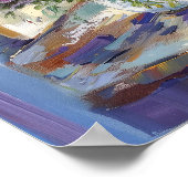 Vaas van Bloemen Raam met Uitzicht van de italiaan Poster (Hoek)