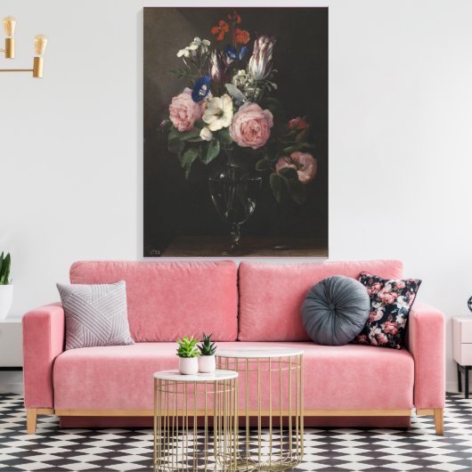 Vaas van Bloemen van Jan Brueghel de Oudere Canvas Afdruk (Insitu (Woonkamer))