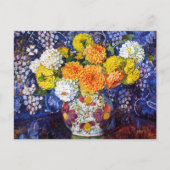 Vaas van Dahlias Théo van Rysselberghe Briefkaart (Voorkant)