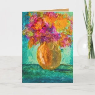 Vaas van het Lege Wenskaart van Bloemen Kaart
