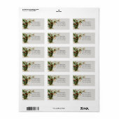 Vaas van Holly adreslabel Etiket (Full Sheet)