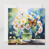 Vaas van madeliefjes  Bloemen Blank Kaart (Voorkant)