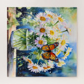 Vaas van madeliefjes  Bloemen Legpuzzel (Horizontaal)