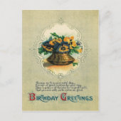 Vaas van Pansies Briefkaart (Voorkant)