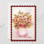 Vaas van Pansies Flat Vakantie Kaart (Voorkant)