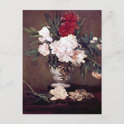 Vaas van Peonies Édouard Manet Briefkaart (Voorkant)