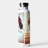  vaas van rode papavers waterfles (Rechts)