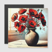  Vaas van Rode Poppies ai art (Voorkant / Achterkant)