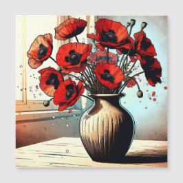 Vaas van Rode Poppies ai art