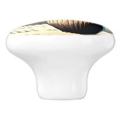 Vaas van Rode Poppies ai art Keramische Knop (Zijkant)