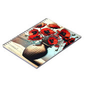  Vaas van Rode Poppies ai art Notitieboek (Linkerzijde)