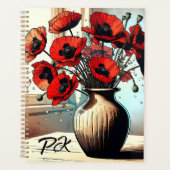  Vaas van Rode Poppies ai art Planner (Voorkant)