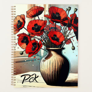 Vaas van Rode Poppies ai art Planner