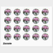 Vaas van Roze Pioen / Pioenrozen Stickers Labels (Vel)