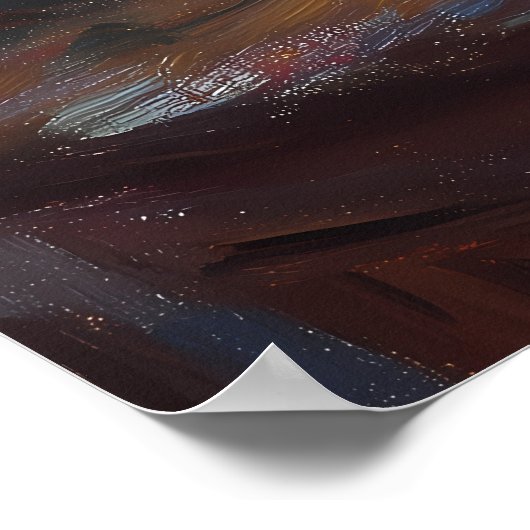 Vaas van roze rozen door raam - impressionistische poster (Hoek)