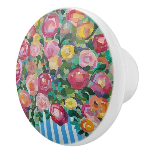 Vaas van rozen Ceramic Pull Keramische Knop (Rechts)