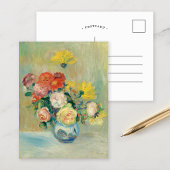 Vaas van Rozen en Dahlia's | Renoir Briefkaart