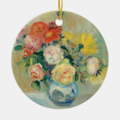 Vaas van Rozen en Dahlia's | Renoir Keramisch Ornament (Voorkant)