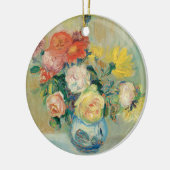 Vaas van Rozen en Dahlia's | Renoir Keramisch Ornament (Links)