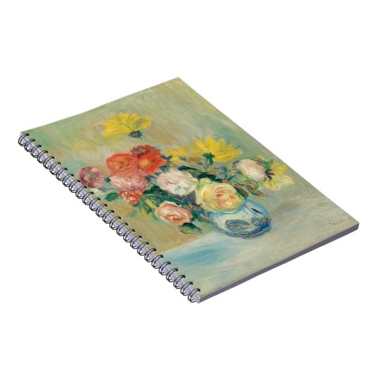 Vaas van Rozen en Dahlia's | Renoir Notitieboek (Rechterzijde)