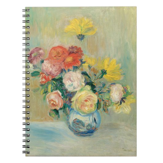 Vaas van Rozen en Dahlia's | Renoir Notitieboek (Voorkant)