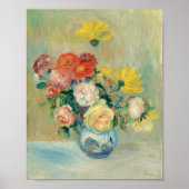 Vaas van Rozen en Dahlia's | Renoir Poster (Voorkant)