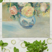 Vaas van Rozen en Dahlia's | Renoir Theedoek (Gevouwen)