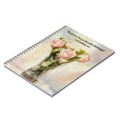 Vaas van Rozen Faith Prayer Journal Bijbelvers Notitieboek (Linkerzijde)